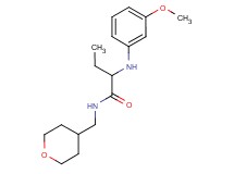 2-[(3-methoxyphenyl)amino]-N-(tetrahydro-2H-pyran-4-ylmethyl)butanamide