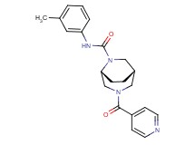 (1S*,5R*)-3-isonicotinoyl-N-(3-methylphenyl)-3,6-diazabicyclo[3.2.2]nonane-6-carboxamide