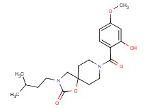 8-(2-hydroxy-4-methoxybenzoyl)-3-(3-methylbutyl)-1-oxa-3,8-diazaspiro[4.5]decan-2-one