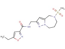 5-ethyl-N-{[5-(methylsulfonyl)-5,6,7,8-tetrahydro-4H-pyrazolo[1,5-a][1,4]diazepin-2-yl]methyl}isoxazole-3-carboxamide
