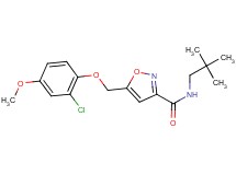5-[(2-chloro-4-methoxyphenoxy)methyl]-N-(2,2-dimethylpropyl)isoxazole-3-carboxamide