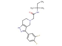 2-[3-(3,4-difluorophenyl)-1,4,6,7-tetrahydro-5H-pyrazolo[4,3-c]pyridin-5-yl]-N-(1,1-dimethylpropyl)acetamide