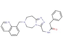 2-phenyl-N-{[7-(8-quinolinylmethyl)-6,7,8,9-tetrahydro-5H-[1,2,4]triazolo[4,3-d][1,4]diazepin-3-yl]methyl}acetamide