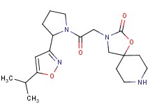 3-{2-[2-(5-isopropyl-3-isoxazolyl)-1-pyrrolidinyl]-2-oxoethyl}-1-oxa-3,8-diazaspiro[4.5]decan-2-one hydrochloride