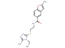 N-{2-[(4-ethyl-5-methyl-4H-1,2,4-triazol-3-yl)thio]ethyl}-2-methyl-1-benzofuran-5-carboxamide