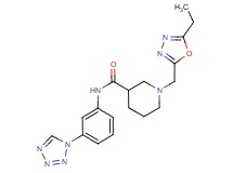 1-[(5-ethyl-1,3,4-oxadiazol-2-yl)methyl]-N-[3-(1H-tetrazol-1-yl)phenyl]piperidine-3-carboxamide