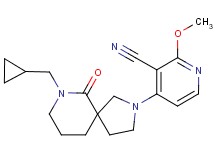 4-[7-(cyclopropylmethyl)-6-oxo-2,7-diazaspiro[4.5]dec-2-yl]-2-methoxynicotinonitrile