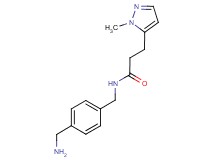 N-[4-(aminomethyl)benzyl]-3-(1-methyl-1H-pyrazol-5-yl)propanamide hydrochloride