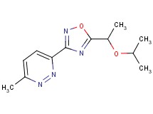 3-[5-(1-isopropoxyethyl)-1,2,4-oxadiazol-3-yl]-6-methylpyridazine