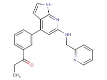 1-(3-{6-[(pyridin-2-ylmethyl)amino]-1H-pyrrolo[2,3-b]pyridin-4-yl}phenyl)propan-1-one