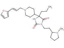 5-{1-[(2E)-3-(2-furyl)-2-propen-1-yl]-4-piperidinyl}-3-[2-(1-methyl-2-pyrrolidinyl)ethyl]-5-propyl-2,4-imidazolidinedione