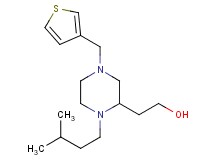 2-[1-(3-methylbutyl)-4-(3-thienylmethyl)-2-piperazinyl]ethanol