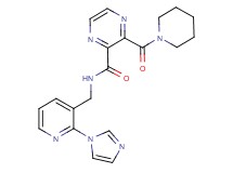 N-{[2-(1H-imidazol-1-yl)pyridin-3-yl]methyl}-3-(piperidin-1-ylcarbonyl)pyrazine-2-carboxamide