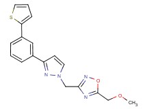 5-(methoxymethyl)-3-({3-[3-(2-thienyl)phenyl]-1H-pyrazol-1-yl}methyl)-1,2,4-oxadiazole