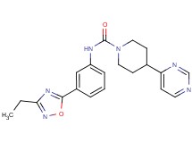 N-[3-(3-ethyl-1,2,4-oxadiazol-5-yl)phenyl]-4-pyrimidin-4-ylpiperidine-1-carboxamide