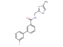 3'-fluoro-N-[(4-methyl-1H-imidazol-2-yl)methyl]biphenyl-3-carboxamide