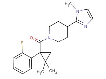 1-{[1-(2-fluorophenyl)-2,2-dimethylcyclopropyl]carbonyl}-4-(1-methyl-1H-imidazol-2-yl)piperidine