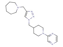 1-[(1-{[1-(2-pyrazinyl)-4-piperidinyl]methyl}-1H-1,2,3-triazol-4-yl)methyl]azepane bis(trifluoroacetate)