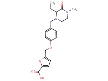 5-({4-[(2-ethyl-4-methyl-3-oxopiperazin-1-yl)methyl]phenoxy}methyl)-2-furoic acid