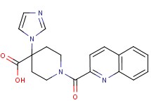 4-(1H-imidazol-1-yl)-1-(quinolin-2-ylcarbonyl)piperidine-4-carboxylic acid