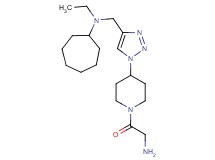 N-({1-[1-(aminoacetyl)-4-piperidinyl]-1H-1,2,3-triazol-4-yl}methyl)-N-ethylcycloheptanamine bis(trifluoroacetate)