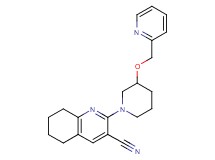 2-[3-(2-pyridinylmethoxy)-1-piperidinyl]-5,6,7,8-tetrahydro-3-quinolinecarbonitrile