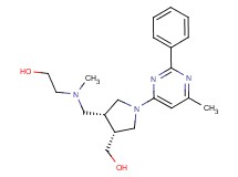 2-[{[(3R*,4R*)-4-(hydroxymethyl)-1-(6-methyl-2-phenylpyrimidin-4-yl)pyrrolidin-3-yl]methyl}(methyl)amino]ethanol