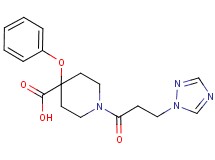 4-phenoxy-1-[3-(1H-1,2,4-triazol-1-yl)propanoyl]piperidine-4-carboxylic acid