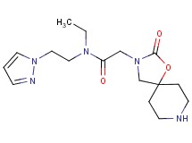 N-ethyl-2-(2-oxo-1-oxa-3,8-diazaspiro[4.5]dec-3-yl)-N-[2-(1H-pyrazol-1-yl)ethyl]acetamide hydrochloride