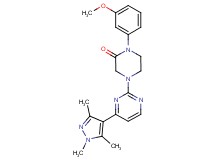 1-(3-methoxyphenyl)-4-[4-(1,3,5-trimethyl-1H-pyrazol-4-yl)pyrimidin-2-yl]piperazin-2-one