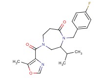 4-(4-fluorobenzyl)-3-isopropyl-1-[(5-methyl-1,3-oxazol-4-yl)carbonyl]-1,4-diazepan-5-one