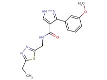 N-[(5-ethyl-1,3,4-thiadiazol-2-yl)methyl]-3-(3-methoxyphenyl)-1H-pyrazole-4-carboxamide