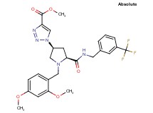 methyl 1-[(3S,5S)-1-(2,4-dimethoxybenzyl)-5-({[3-(trifluoromethyl)benzyl]amino}carbonyl)-3-pyrrolidinyl]-1H-1,2,3-triazole-4-carboxylate