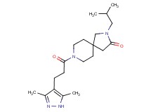 8-[3-(3,5-dimethyl-1H-pyrazol-4-yl)propanoyl]-2-isobutyl-2,8-diazaspiro[4.5]decan-3-one