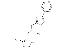 N-methyl-1-(4-methyl-1H-imidazol-5-yl)-N-{[3-(4-pyridinyl)-1,2,4-oxadiazol-5-yl]methyl}methanamine