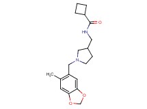 N-({1-[(6-methyl-1,3-benzodioxol-5-yl)methyl]pyrrolidin-3-yl}methyl)cyclobutanecarboxamide