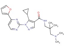 5-cyclopropyl-N-[3-(dimethylamino)-2,2-dimethylpropyl]-1-[4-(2-furyl)-2-pyrimidinyl]-1H-pyrazole-4-carboxamide