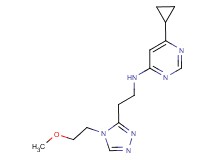 6-cyclopropyl-N-{2-[4-(2-methoxyethyl)-4H-1,2,4-triazol-3-yl]ethyl}pyrimidin-4-amine