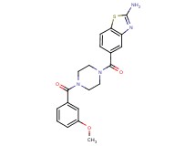 5-{[4-(3-methoxybenzoyl)-1-piperazinyl]carbonyl}-1,3-benzothiazol-2-amine trifluoroacetate