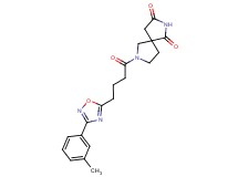 7-{4-[3-(3-methylphenyl)-1,2,4-oxadiazol-5-yl]butanoyl}-2,7-diazaspiro[4.4]nonane-1,3-dione