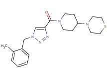 4-(1-{[1-(2-methylbenzyl)-1H-1,2,3-triazol-4-yl]carbonyl}-4-piperidinyl)thiomorpholine