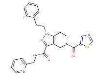 1-(2-phenylethyl)-N-(2-pyridinylmethyl)-5-(1,3-thiazol-5-ylcarbonyl)-4,5,6,7-tetrahydro-1H-pyrazolo[4,3-c]pyridine-3-carboxamide