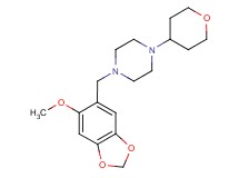 1-[(6-methoxy-1,3-benzodioxol-5-yl)methyl]-4-(tetrahydro-2H-pyran-4-yl)piperazine