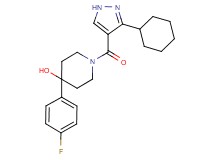 1-[(3-cyclohexyl-1H-pyrazol-4-yl)carbonyl]-4-(4-fluorophenyl)-4-piperidinol