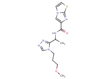 N-{1-[4-(3-methoxypropyl)-4H-1,2,4-triazol-3-yl]ethyl}imidazo[2,1-b][1,3]thiazole-6-carboxamide