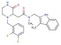 2-[1-(2,3-difluorobenzyl)-3-oxo-2-piperazinyl]-N-methyl-N-[(3-methyl-1H-indol-2-yl)methyl]acetamide