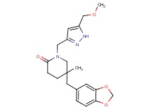 5-(1,3-benzodioxol-5-ylmethyl)-1-{[5-(methoxymethyl)-1H-pyrazol-3-yl]methyl}-5-methylpiperidin-2-one