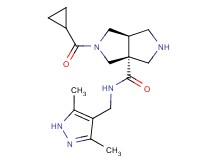 (3aR*,6aR*)-2-(cyclopropylcarbonyl)-N-[(3,5-dimethyl-1H-pyrazol-4-yl)methyl]hexahydropyrrolo[3,4-c]pyrrole-3a(1H)-carboxamide