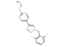 5-[1-(2,6-difluorobenzyl)-1H-1,2,3-triazol-4-yl]-2-(ethylthio)pyrimidine