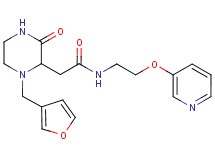 2-[1-(3-furylmethyl)-3-oxo-2-piperazinyl]-N-[2-(3-pyridinyloxy)ethyl]acetamide